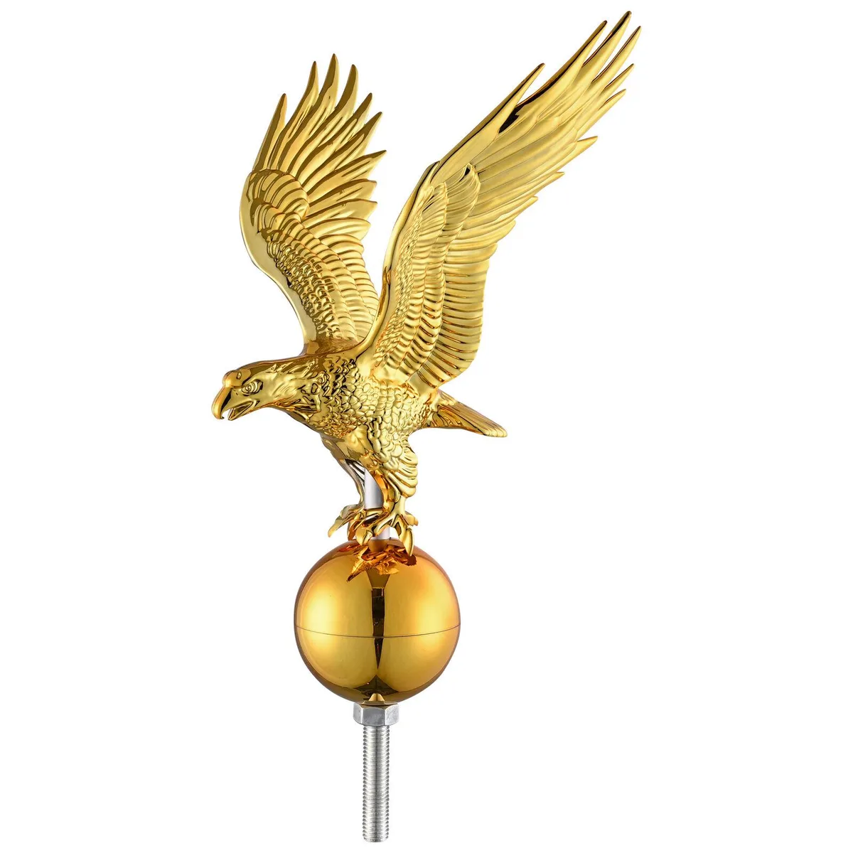 Yescom USA, Inc. Yescom USA, Inc. 22FPT004-12EAGLE-15 14" Gold Eagle Flagpole Finial Statue — product photo