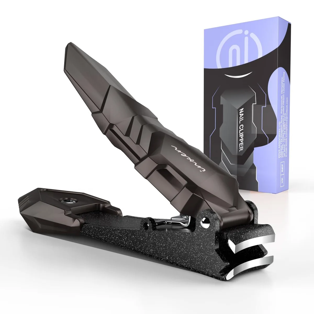  INXEN Stainless Steel Nail Clippers with Wide Jaw and Catcher — product photo