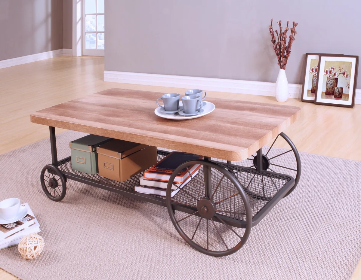 tuphen tuphen Francie Oak &amp; Antique Gray Coffee Table 46" x 17" 10" clearance — product photo