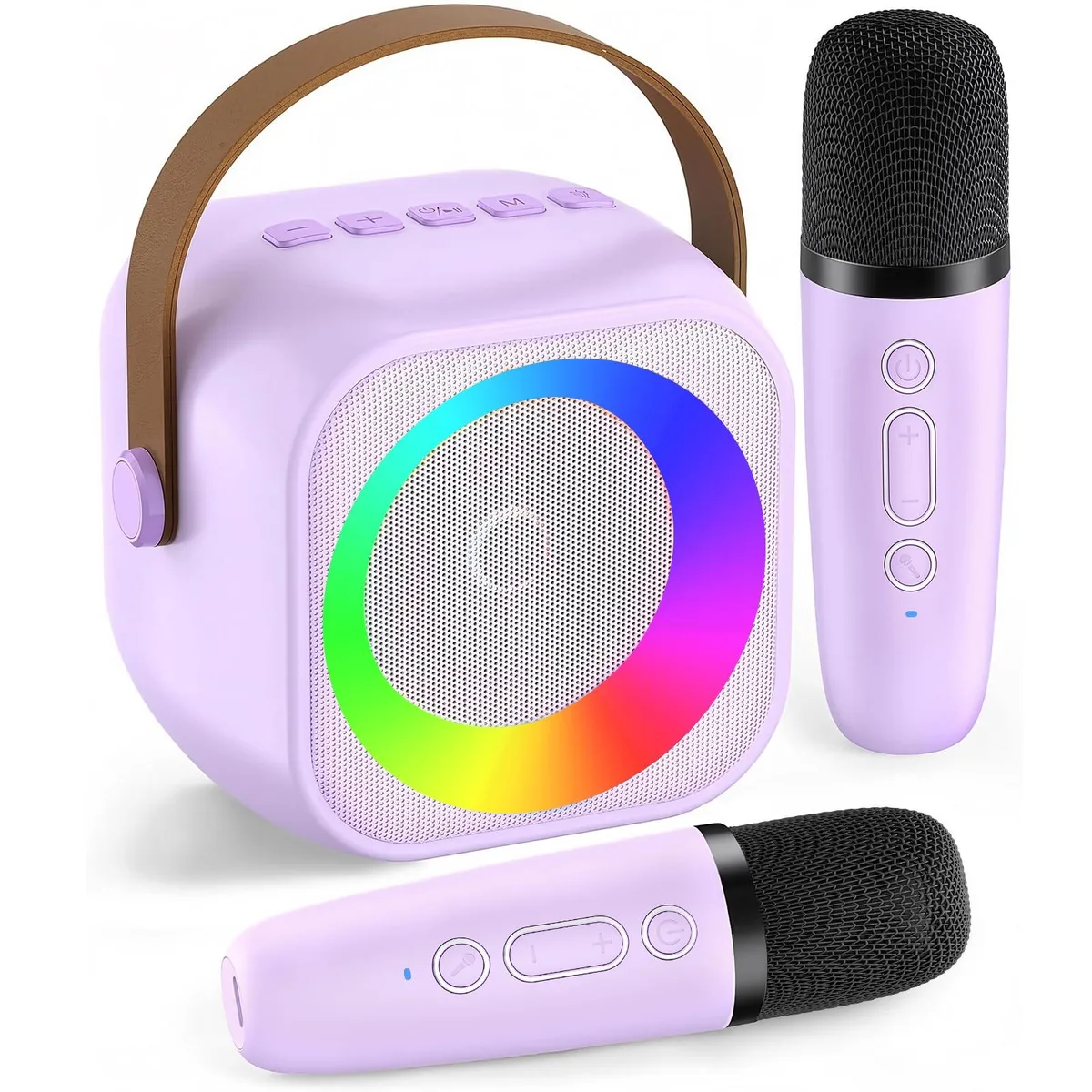 Pxzvd K29 Karaoke System Purple 2 Wireless Microphones 1800 mAh 10 h — product photo