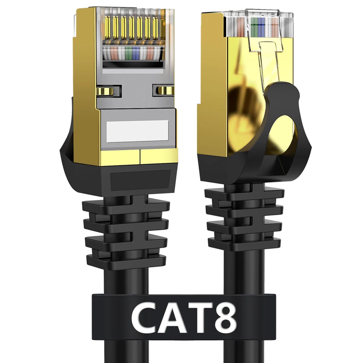 No Sew No Sew Cat 8 Ethernet Cable 5FT 40Gbps 2000MHz Black — product photo