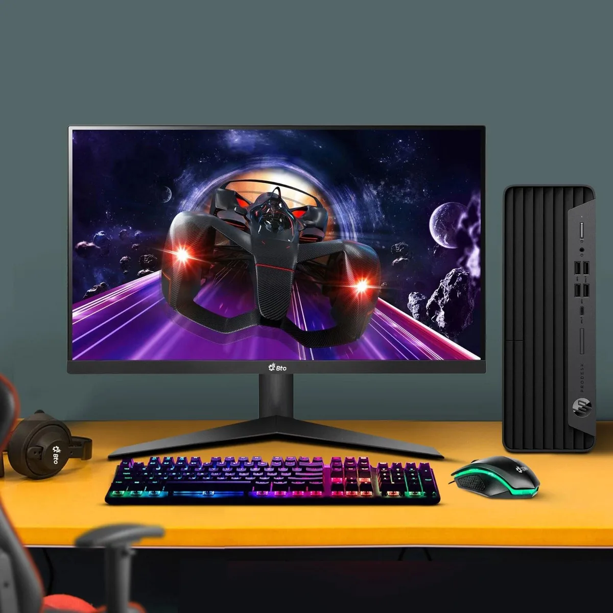 HP HP ProDesk 600 G6 SFF gaming PC, i5-10500, 128GB DDR4, 512GB NVMe, GT 1030, 24 — product photo
