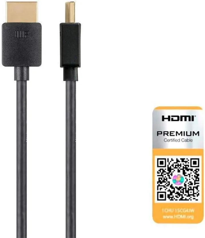 Keyence Keyence 4K Certified Premium High Speed Slim HDMI Cable 2ft Black — product photo
