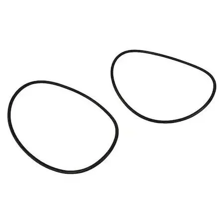 Two black rubber O-rings in clear package
