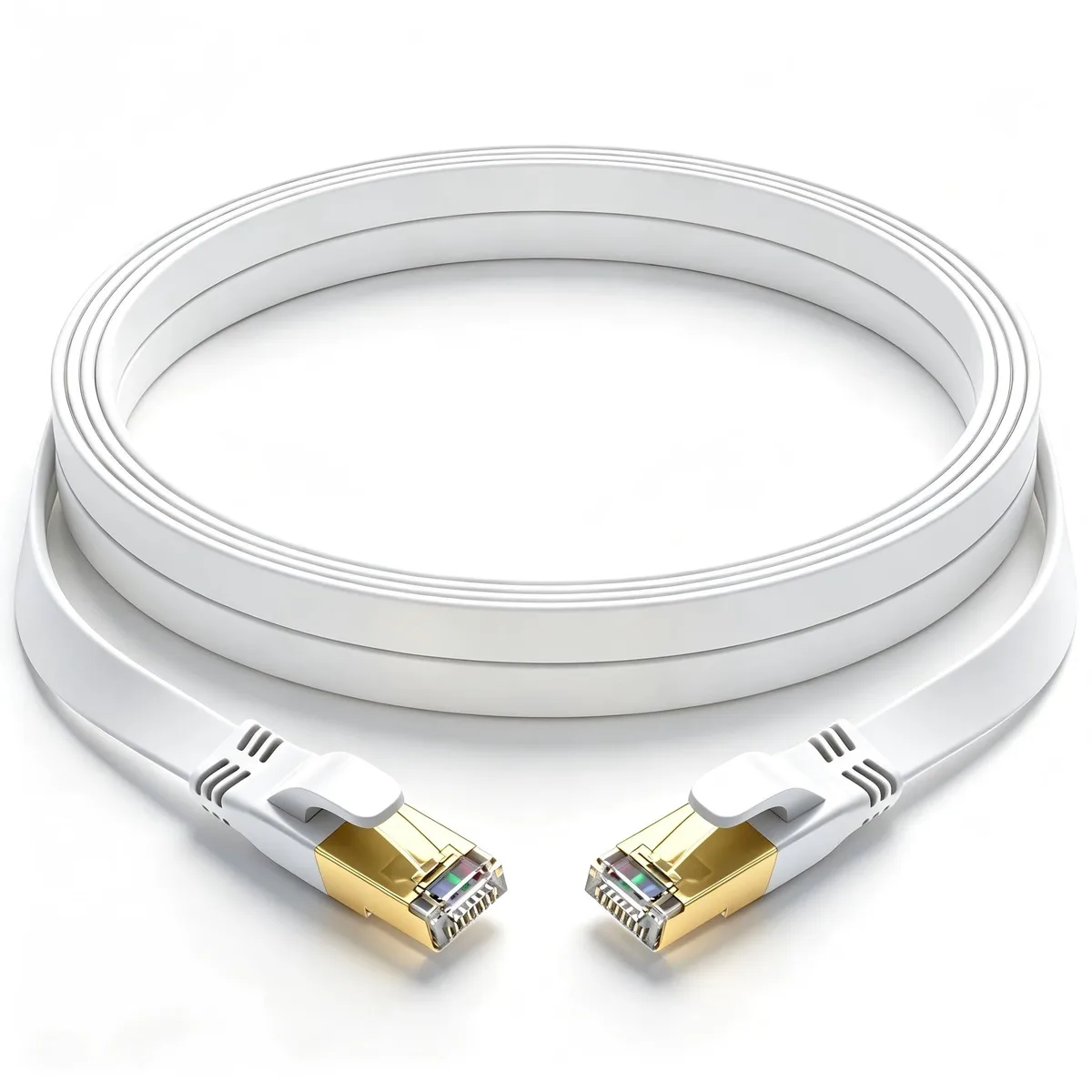 YSONG Cat 8 Ethernet Cable 20 FT Flat White — product photo