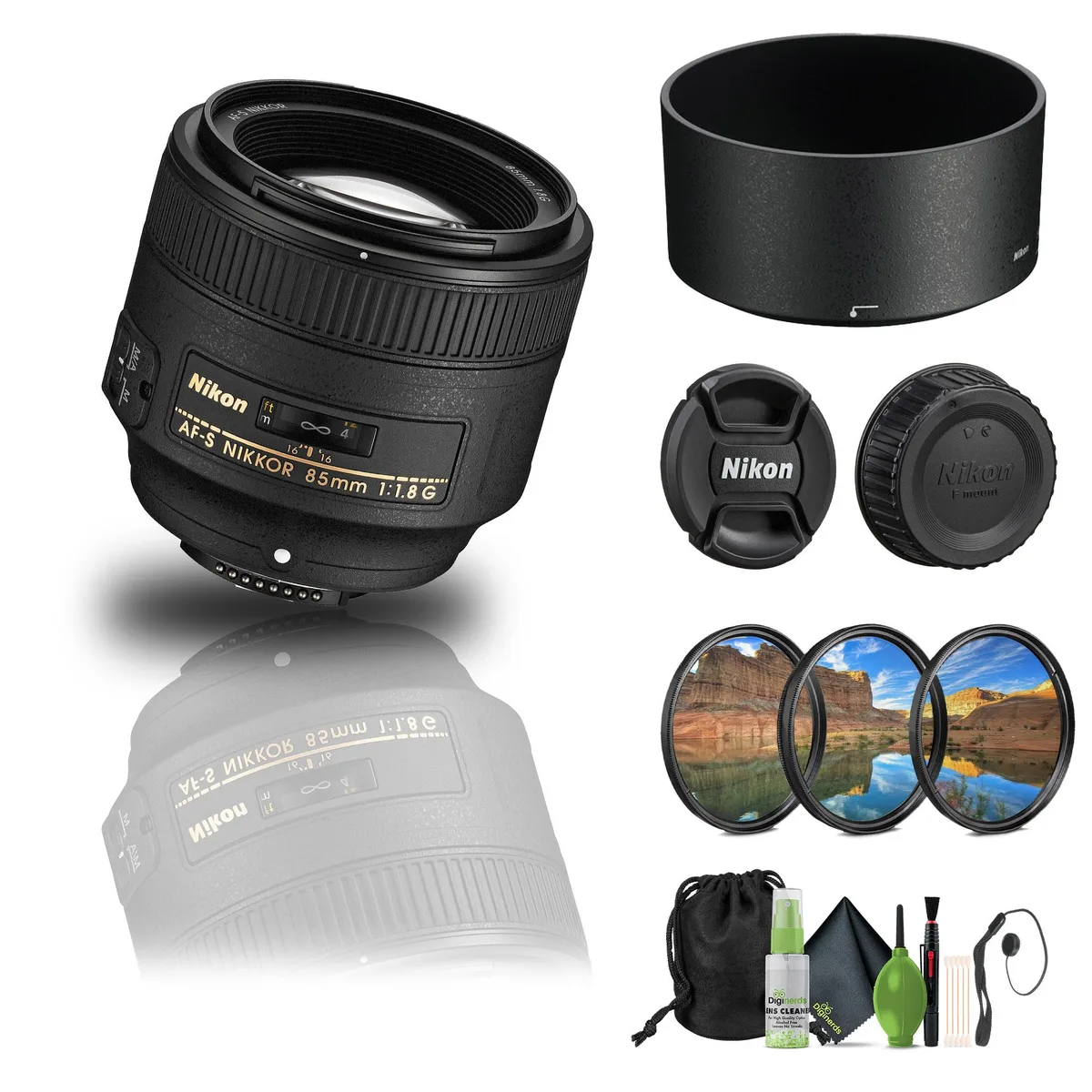 Nikon Inc Nikon AF-S NIKKOR 85mm f/1.8G Lens + Filter Kit (2201) — product photo