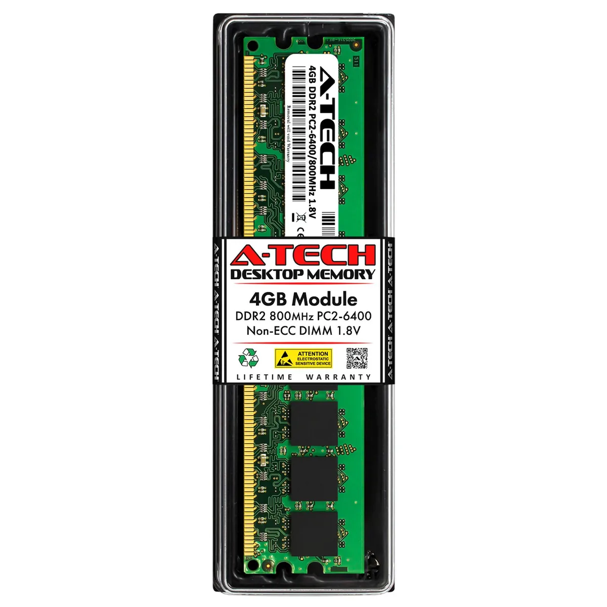 A-Tech A-Tech 4GB DDR2 800MHz PC2-6400 240-Pin Desktop RAM — product photo