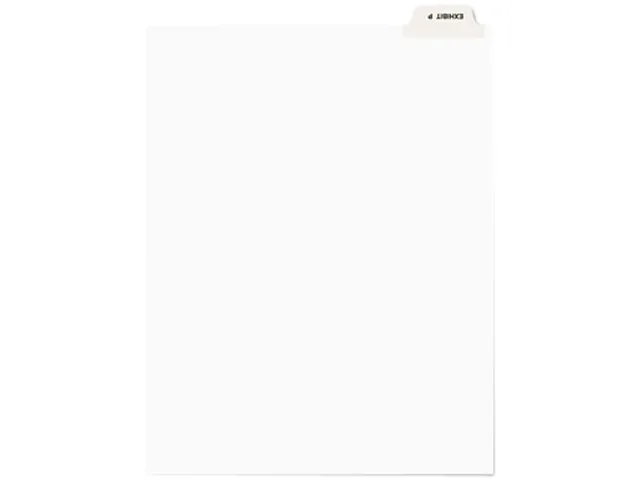 Avery Avery 12389 Exhibit P Tab Dividers 25 Pack 8.50 x 11.00 — product photo