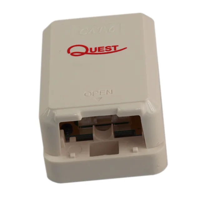 Quest Quest NSB-6120 Cat6 RJ45 White Surface Mounted Wall Jack — product photo