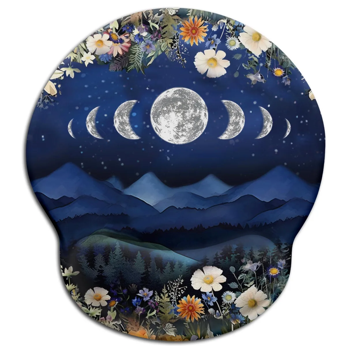 KEHIPI KEHIPI J-MOUA039 Moon Mountain Mouse Pad 9.8x8.6in 7mm 20mm wrist — product photo