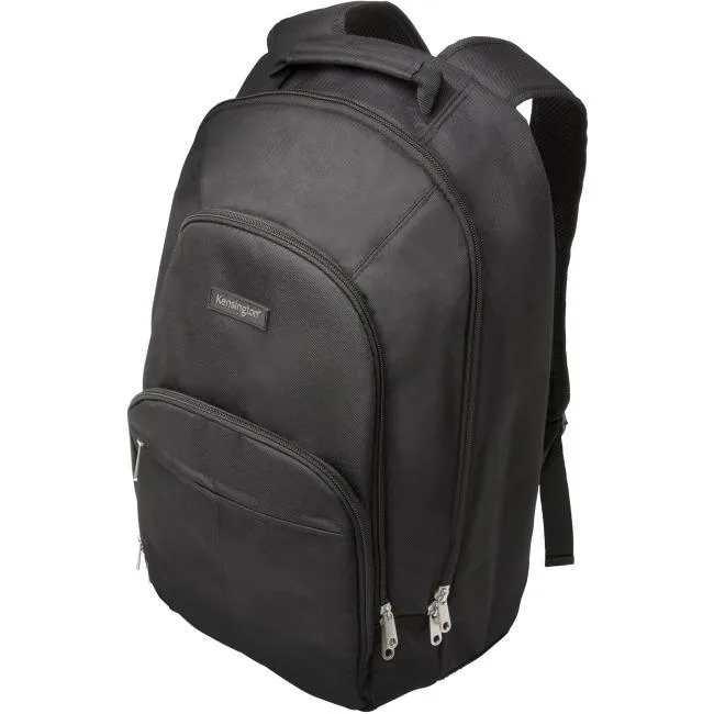 Kensington SP25 15.6 inch backpack, black fabric exterior, padded shoulder straps