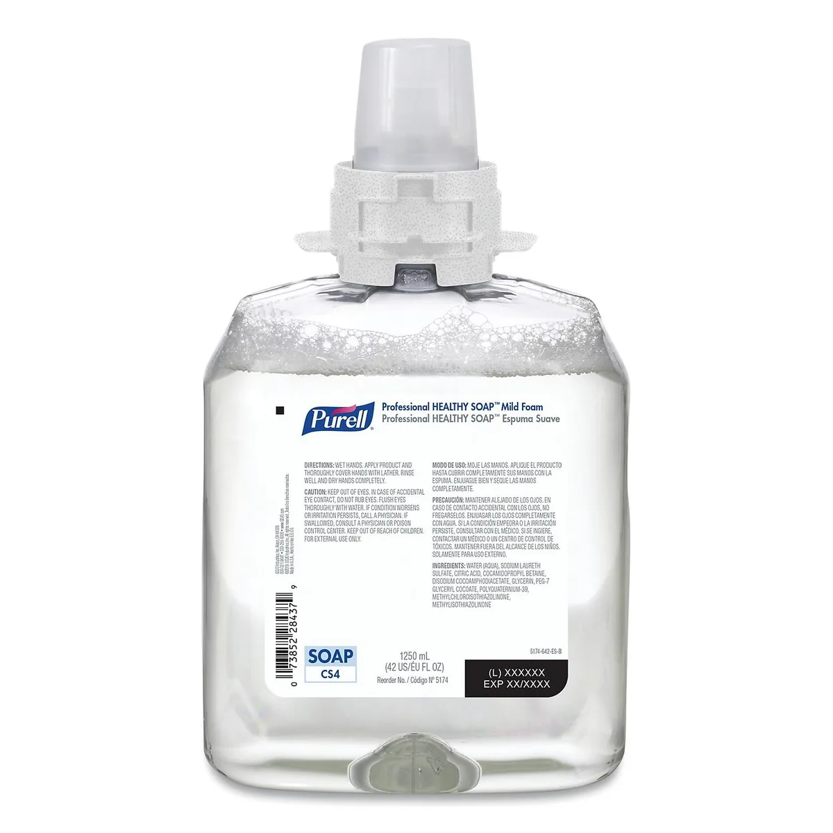 GOJO GOJO GOJ517404CT Skin Care Foam Soap Refill 1250 mL Fragrance-Free 4/Carton — product photo