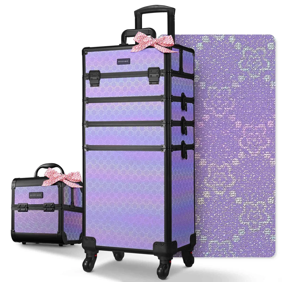 Byootique Byootique 12MKCSET-028LS-FMN05 luggage, 4-in-1 rolling train case with cube organiser, 16.3 Lbs — product photo