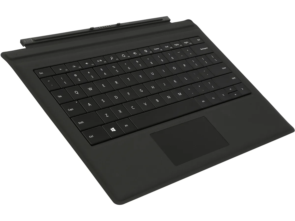Black Type Cover keyboard cover, ultra-thin 5.00mm profile, mechanical keys, backlit, integrated touchpad