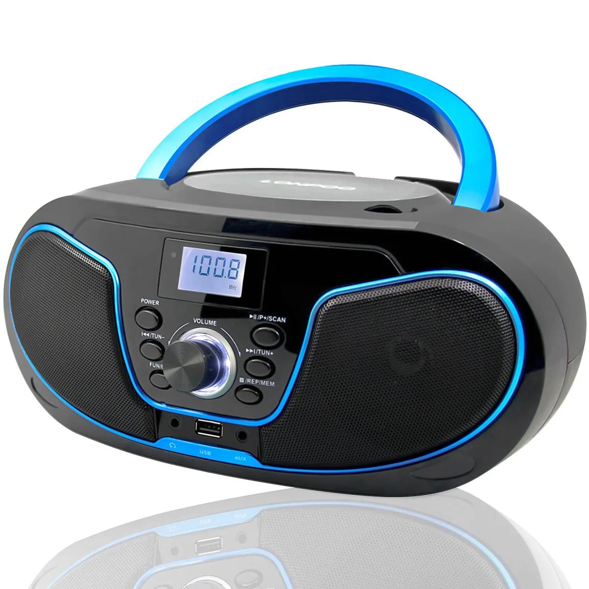 LONPOO ESENDA-03 CD player boombox blue 6 W — product photo