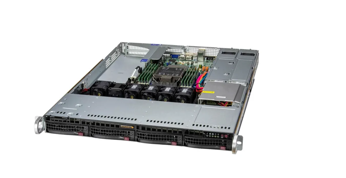Supermicro Supermicro 511E-WR-G1-OTO-26 rack server Xeon Silver 4510 64GB DDR5 960GB SSD — product photo
