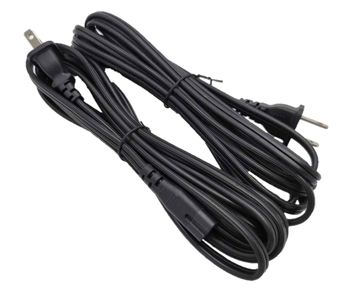 Micro Connectors Micro Connectors M05-125-10-2P. 10 ft 2-prong AC power cords for laptop (2-pack) 18 AWG black — product photo