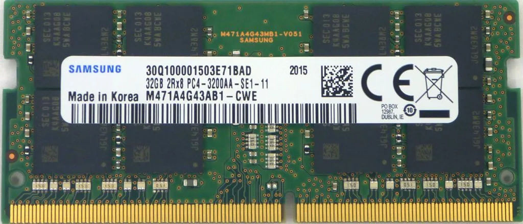 SAMSUNG SAMSUNG M471A4G43AB1-CWE 32GB DDR4 3200 laptop RAM — product photo