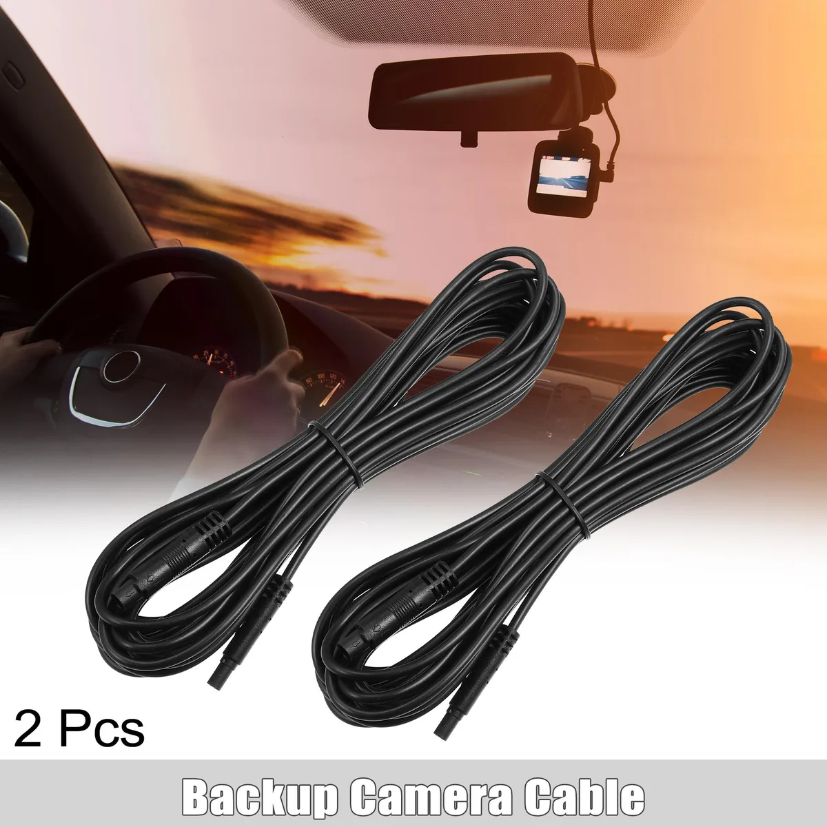 Unique-Bargains Unique-Bargains 4 Pin Backup Camera Extension Cable 600cm 2 Pcs — product photo