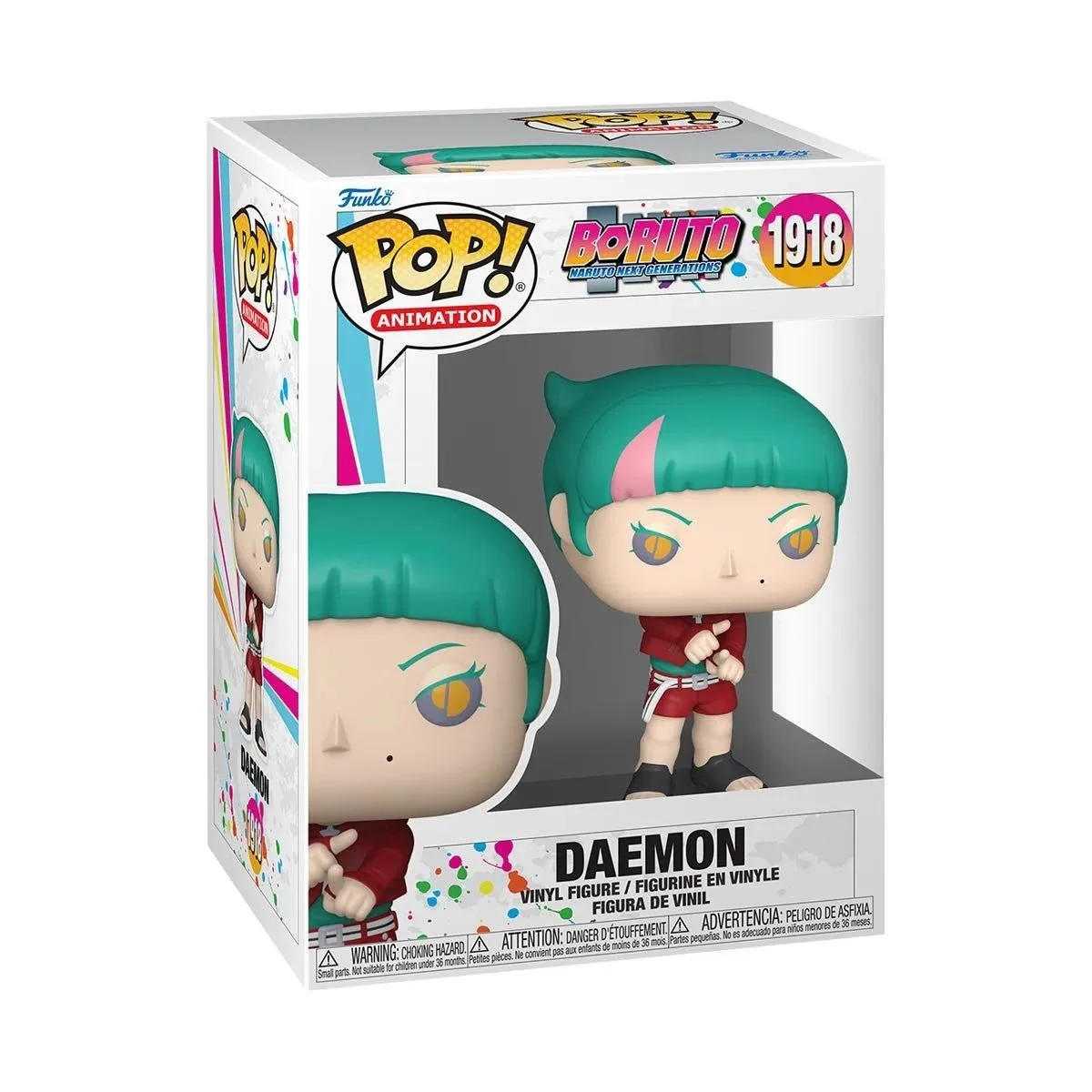 Vinyl figure of Daemon from Boruto, black finish, 3.7 inches tall