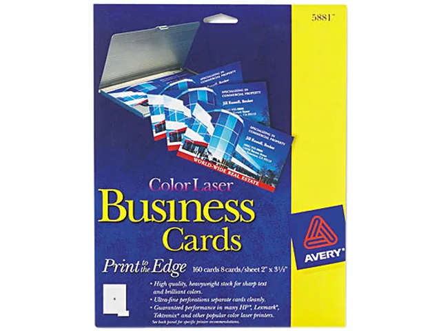 Avery Avery 5881 Laser Business Cards, White, Uncoated, 160 Pack — product photo