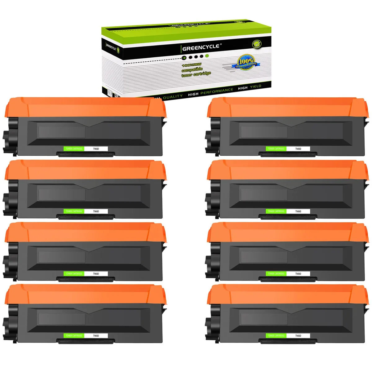 GREENCYCLE GREENCYCLE TN660 toner cartridge 8 pack black 2600 pages — product photo