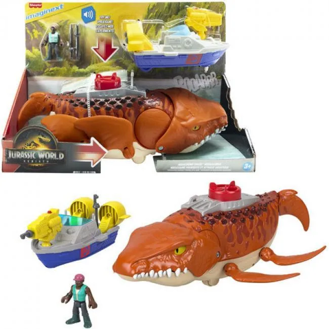 Fisher-Price Fisher-Price Imaginext Jurassic World Rebirth Aquachomp Chase Mosasaurus JFR23 18-inch action figure — product photo