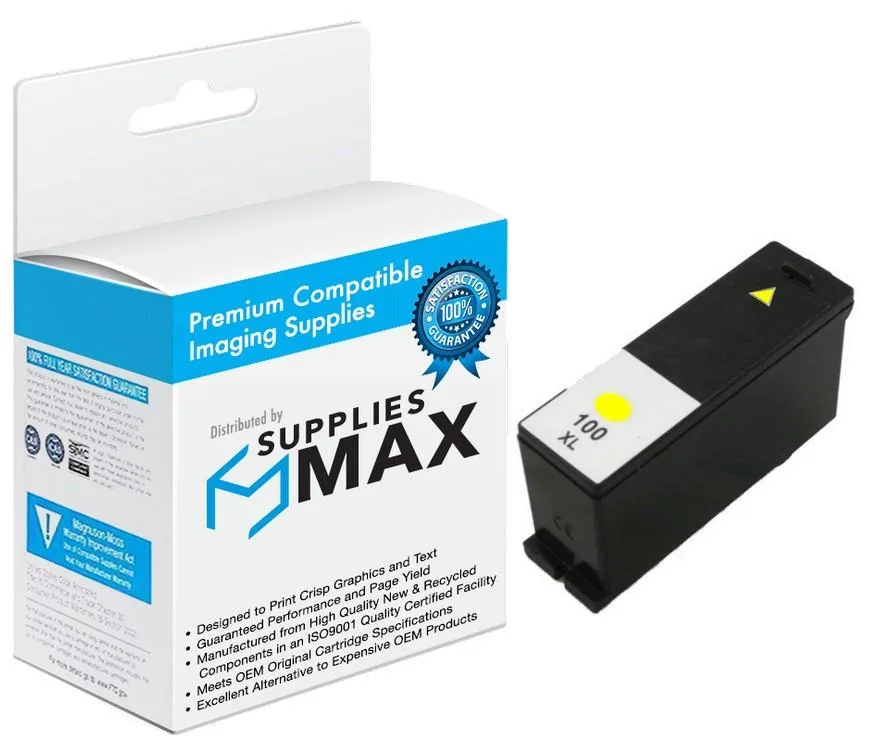 SuppliesMax SuppliesMax 14N1095 Yellow High Yield Inkjet Cartridge 600 Pages — product photo