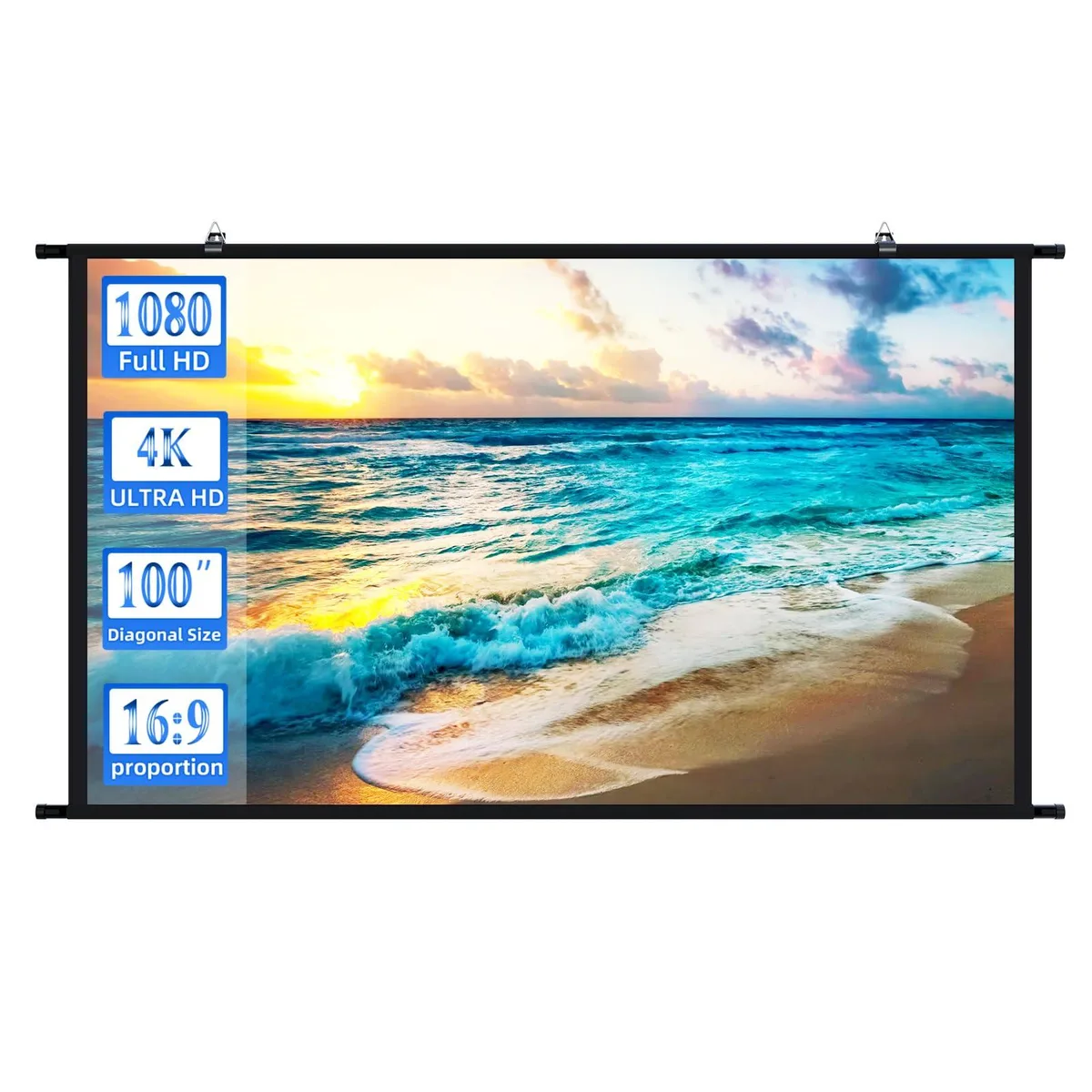 GAINVANE 100 inch projector screen Miracle-100-Bigua-white — product photo