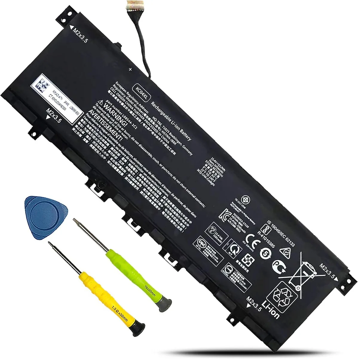 PISKEKAT PISKEKAT KC04XL laptop battery 53.2Wh 3454mAh 15.4V — product photo