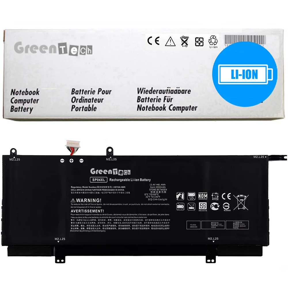NShi NShi SP04XL laptop battery 15.4V 62Wh 3990mAh 4-cell for HP Spectre x360 13-AP — product photo