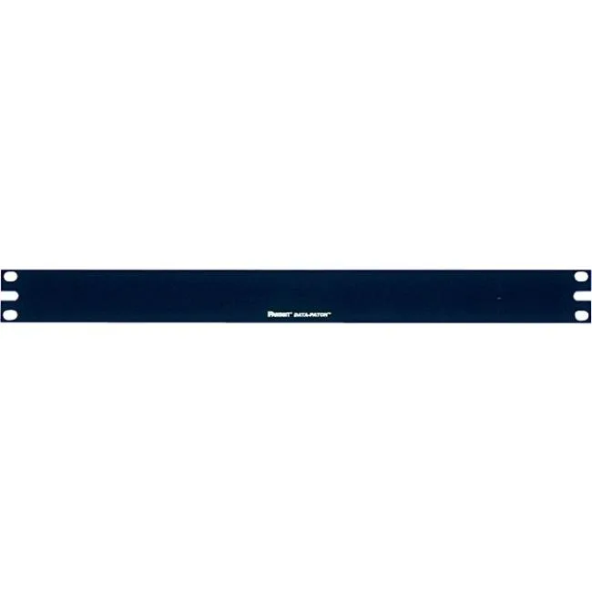 Black steel 1U filler panel 19 by 1.7 inches