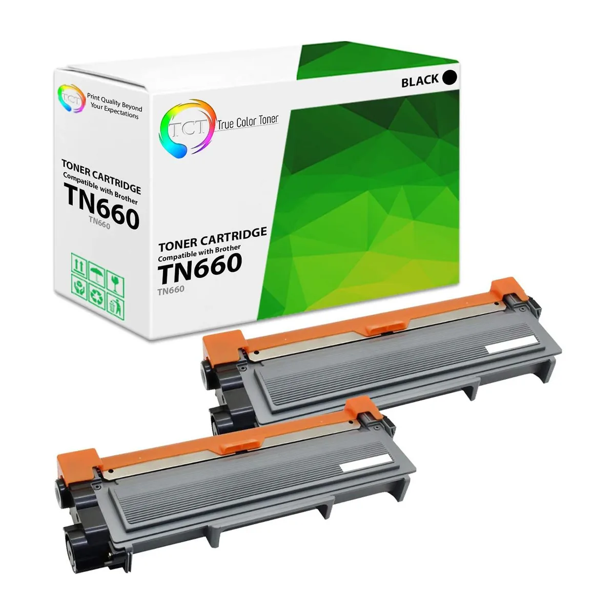 True Color Toner True Color Toner TN660 Black Toner Cartridge 2 Pack 2600 Pages — product photo