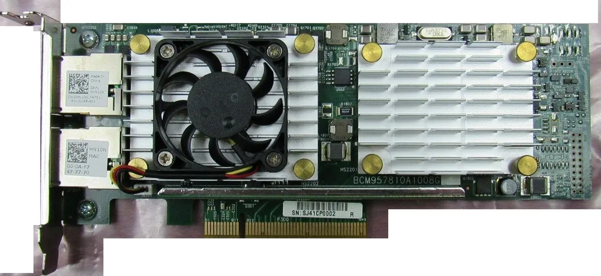 DELL DELL HN10N Broadcom 57810S Dual Port 10Gb BASE-T OEM network card — product photo