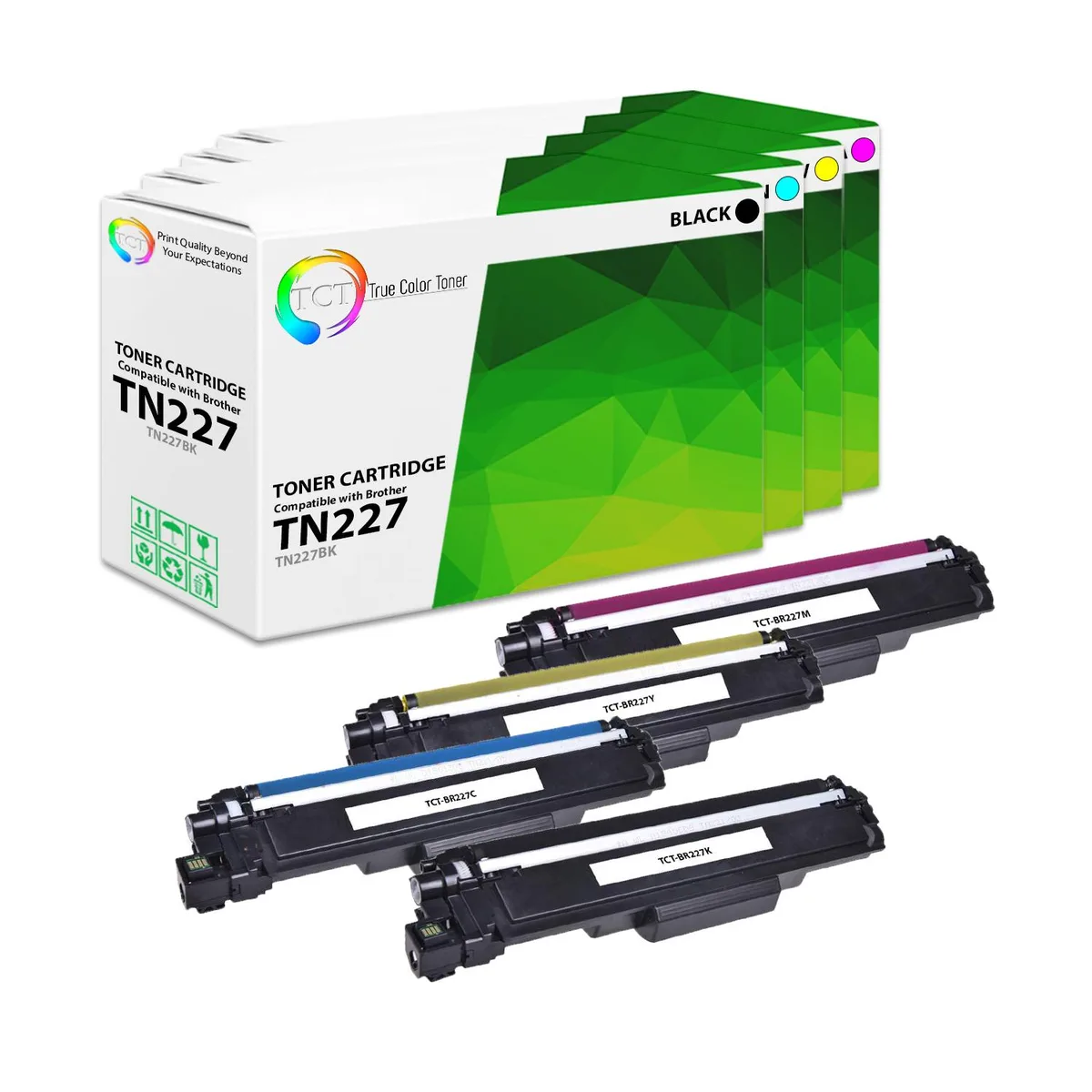 True Color Toner True Color Toner TN227 4-pack toner cartridge high yield 3000/2300 pages — product photo