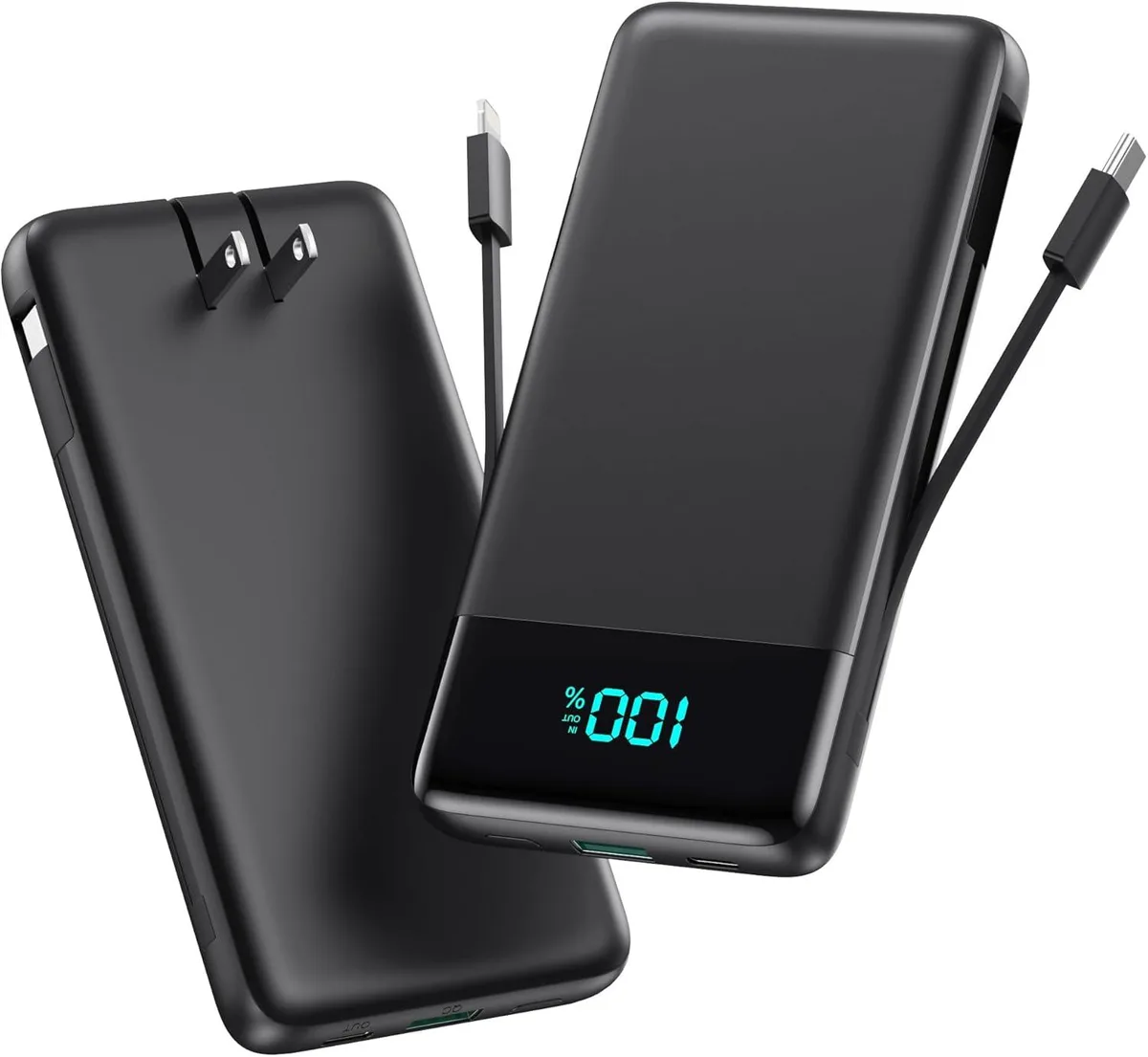 WOOJONG WOOJONG 13800mAh Power Bank with Built-in Cables & AC Plug — product photo