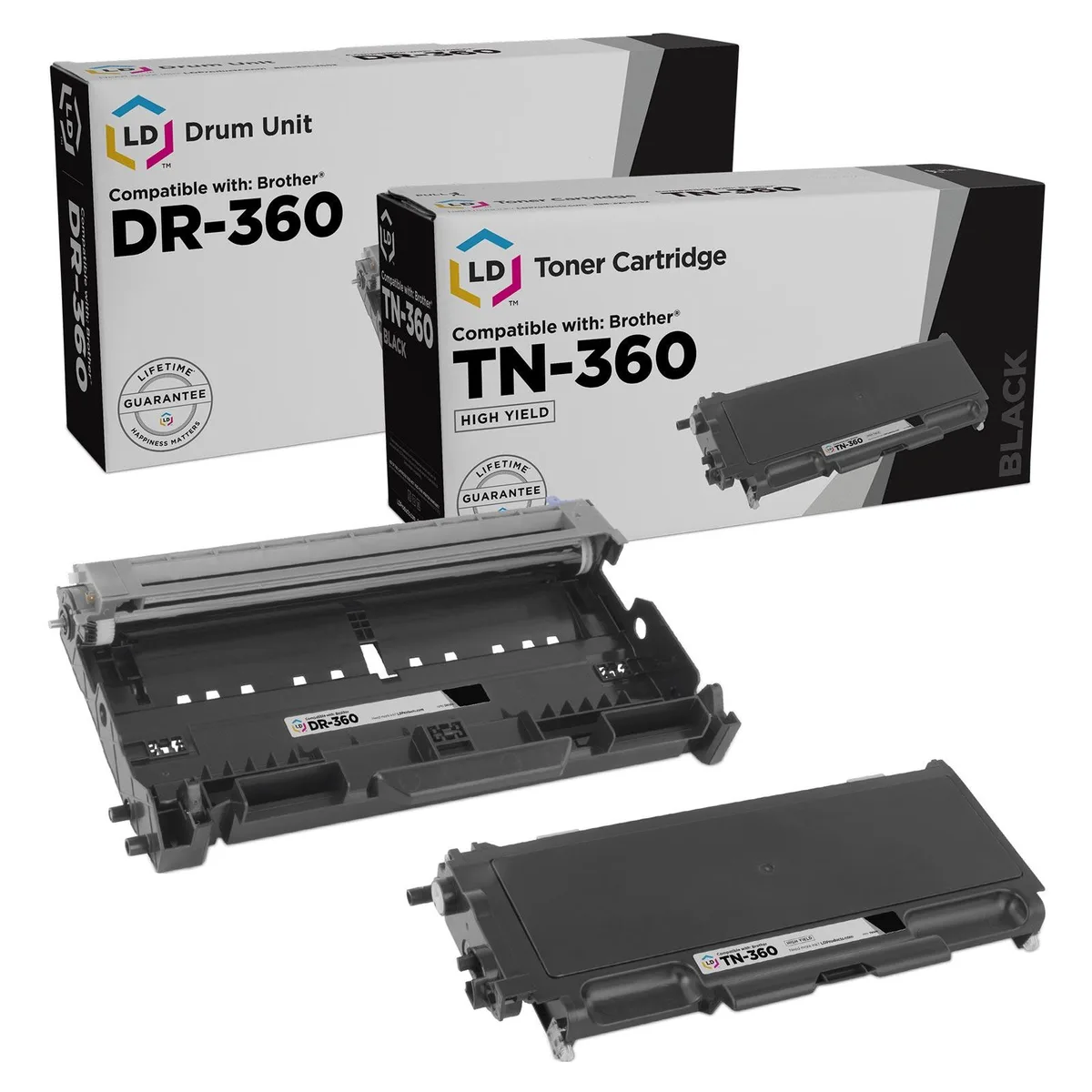 LD Products LD Products Compatible Toner Cartridge & Drum Unit for Brother TN360 DR360 2-Pack — product photo