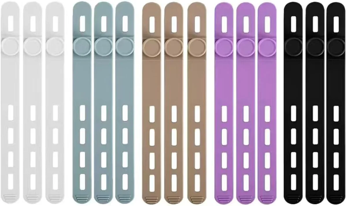 Ennovor Ennovor 15 Pcs Silicone Cable Ties Cord Organizer — product photo