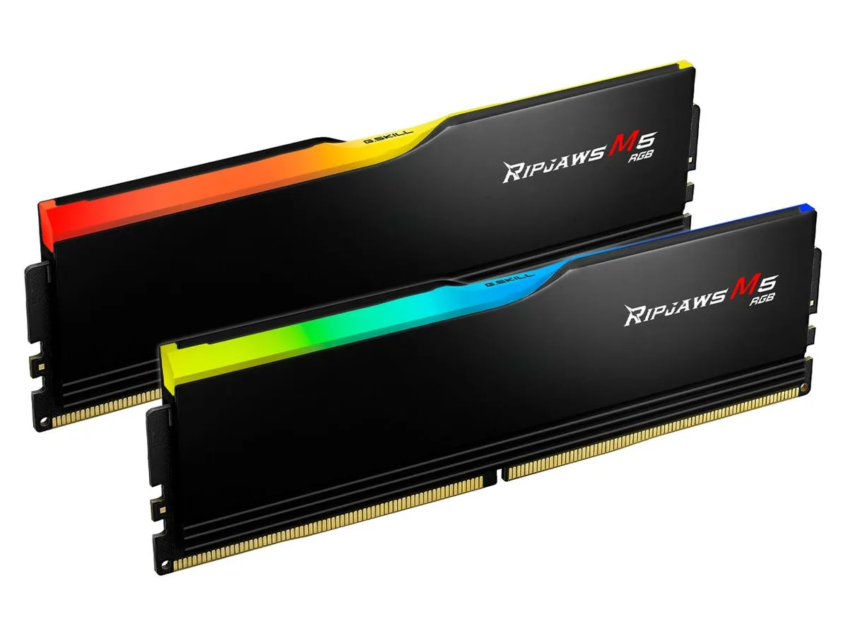 G.SKILL G.SKILL Ripjaws M5 RGB DDR5 5200MHz 32GB (2x16GB) CL40 1.10V Black Edition desktop RAM — product photo