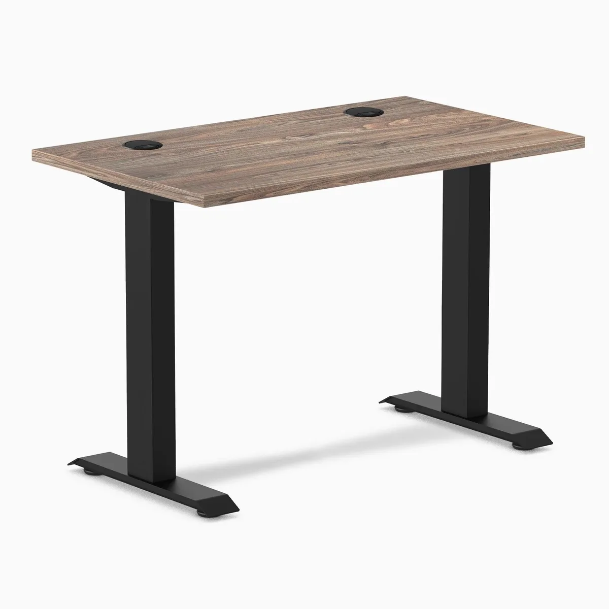Desky Desky Zero Mini Office Desk Natural Walnut 40 x 24 in Matte Black — product photo