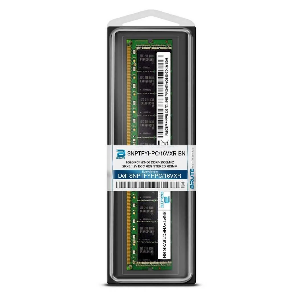 Brute Networks Brute Networks SNPTFYHPC/16VXR 16GB PC4-23466 DDR4-2933 ECC Registered RDIMM 2Rx8 1.2V server RAM — product photo
