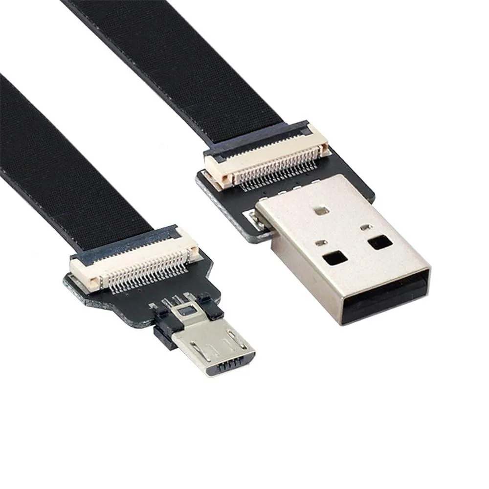 Vszerda Vszerda USB 2.0 Type-A to Micro USB 5-Pin Flat FPC Cable 2 m — product photo