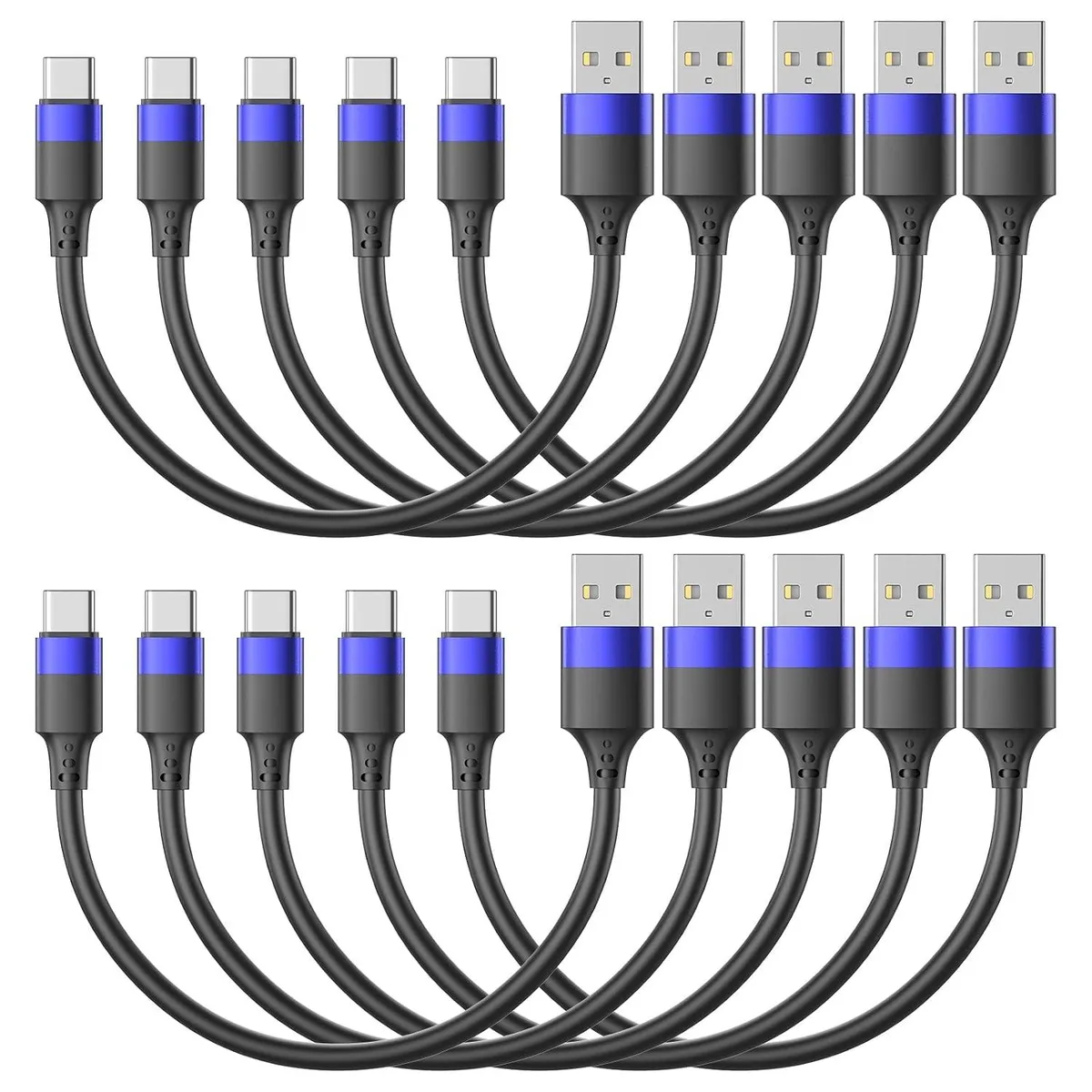 Kootion Kootion USB-A to USB-C Cable 1ft 10 Pack 480Mbps 5V/3A — product photo