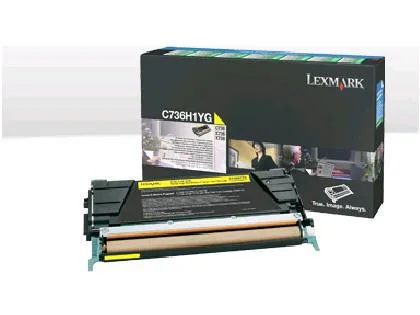 Lexmark Lexmark C736H1YG Yellow High Yield Toner Cartridge 10K — product photo