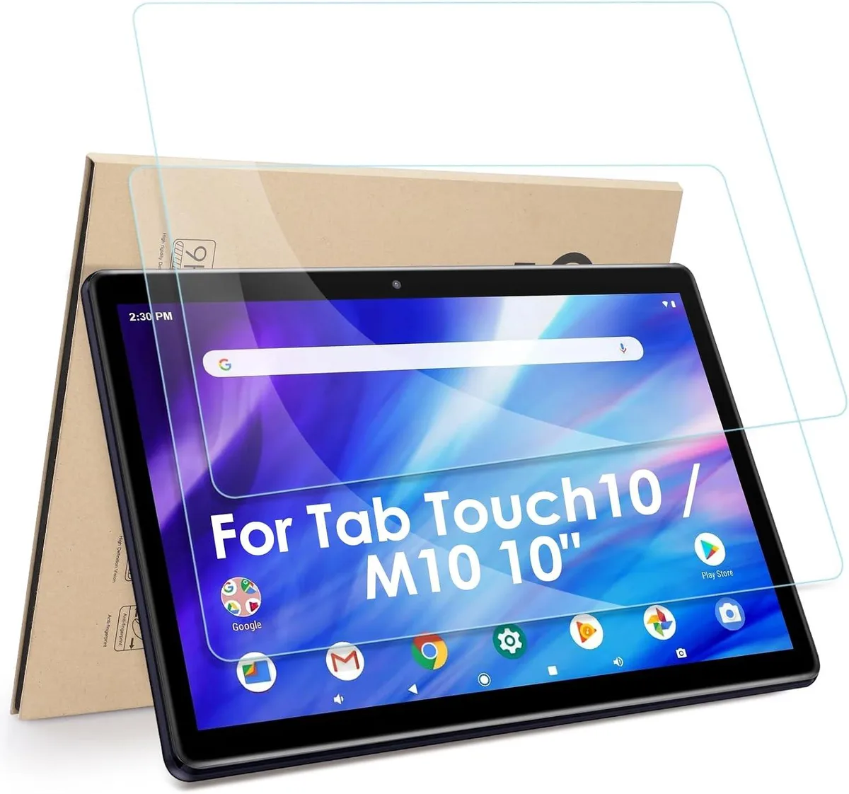 Leelbox Leelbox 2-Pack Screen Protectors for Pritom Touch10 M10 10 inch Tablet accessory — product photo