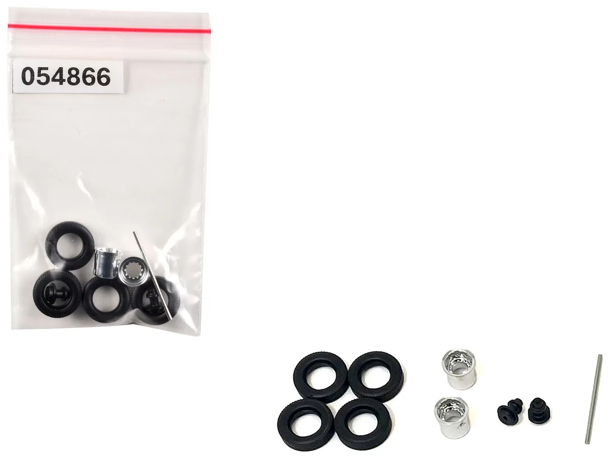 Promotex Promotex Rear Hypoid Wheelset Chrome 1/87 HO Scale .5 inch — product photo