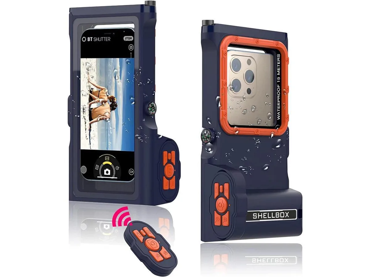 BONAEVER BONAEVER Waterproof Diving Case Blue 4.7-6.9in Bluetooth IP68 15m 30min — product photo
