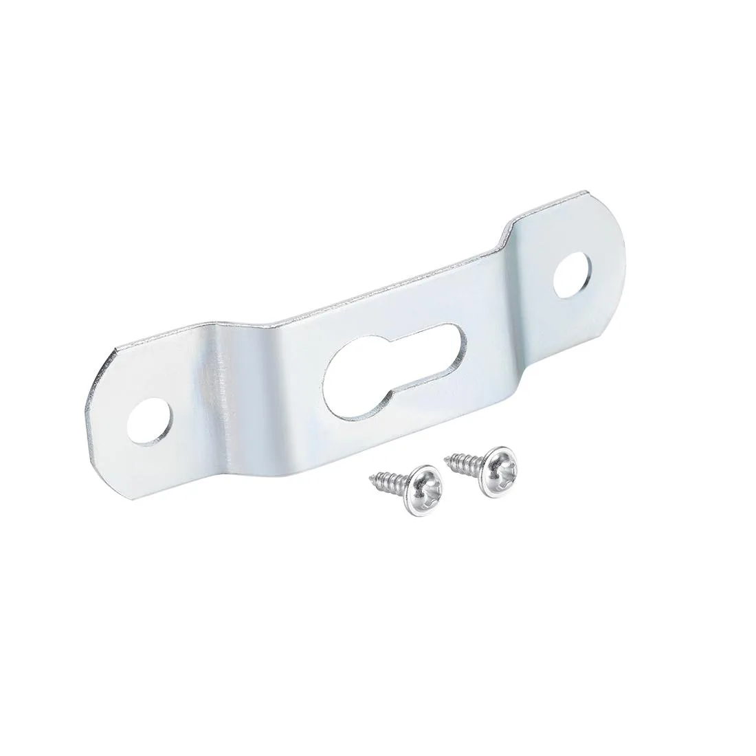 Unique-Bargains Unique-Bargains Keyhole Hanging Plate 49mm x 13mm Silver Tone 50 Pcs — product photo