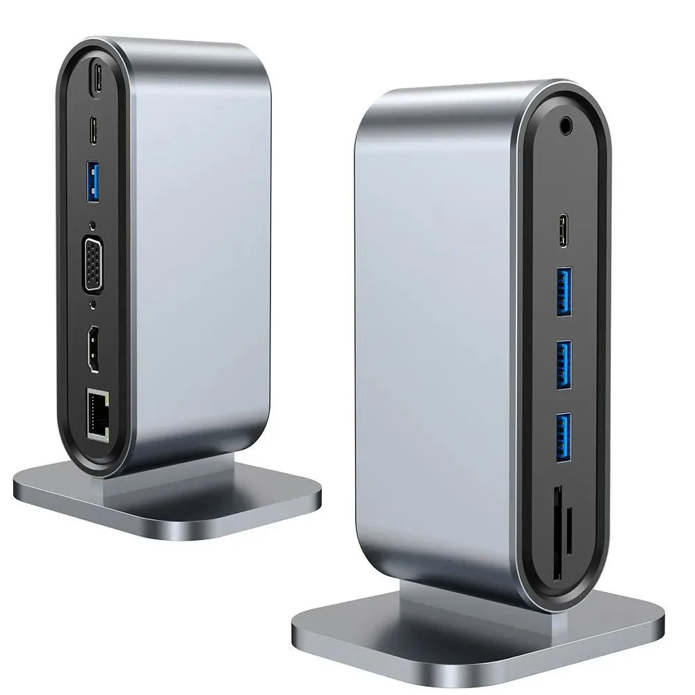 LUOM LUOM BYL-2201 12-in-1 USB-C Docking Station Vertical Gray — product photo