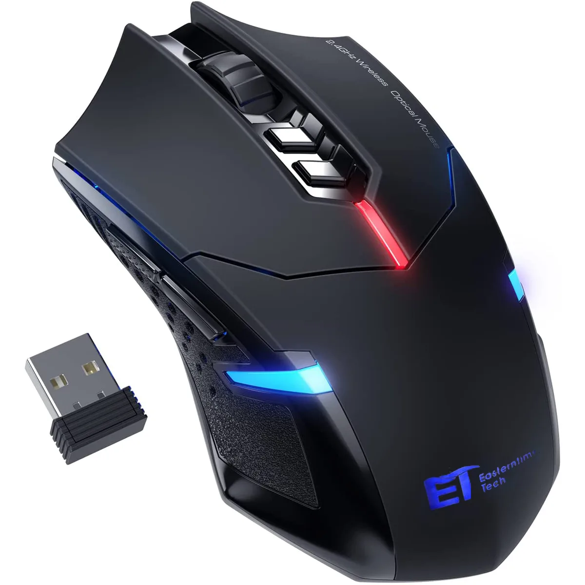 PENGQIAO PENGQIAO Gaming Mouse Black 2400 DPI 7 Buttons 2.4 GHz Wireless — product photo